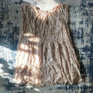 Boho Light Pink Printed Sleeveless Blouse
